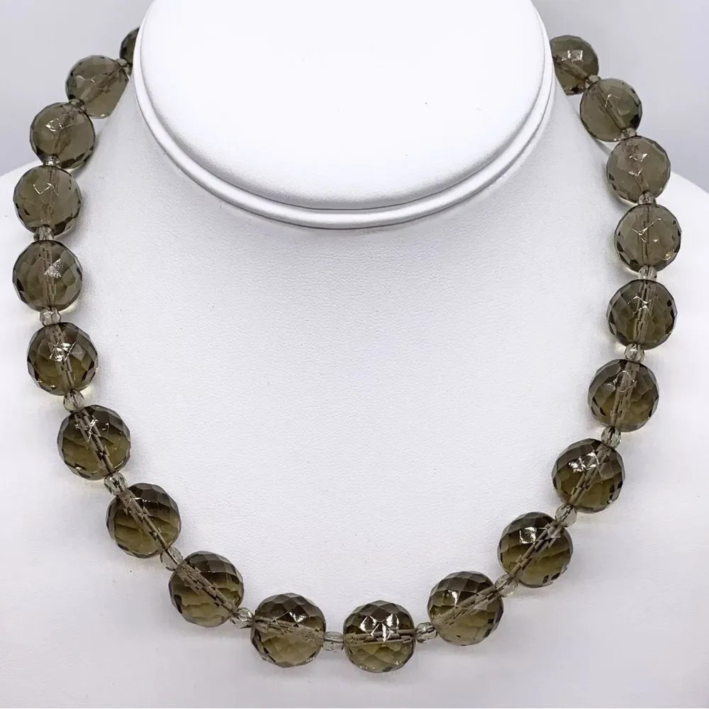 WHBM White House Black Market Faceted Glass Beaded Necklace